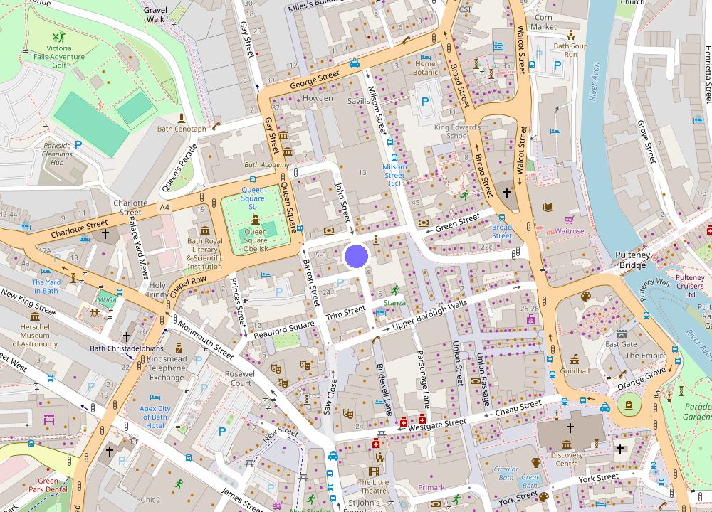 Map: Harington's Boutique Hotel